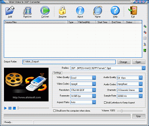 Convert any video to 3gp and mp4 formats for mobile phone