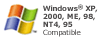 Windows XP 2000 ME 98 NT4 95 Compatile